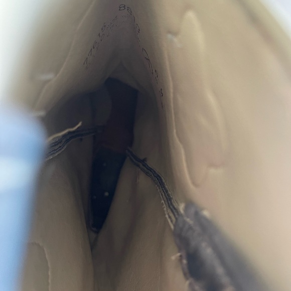 VINTAGE ACME Grey Suede Daisy Western Boots Size 8 - Picture 6 of 8